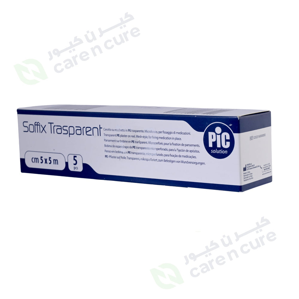 Pic Soffix Trasparent Plaster 5 cm X 5m 5 Pieces