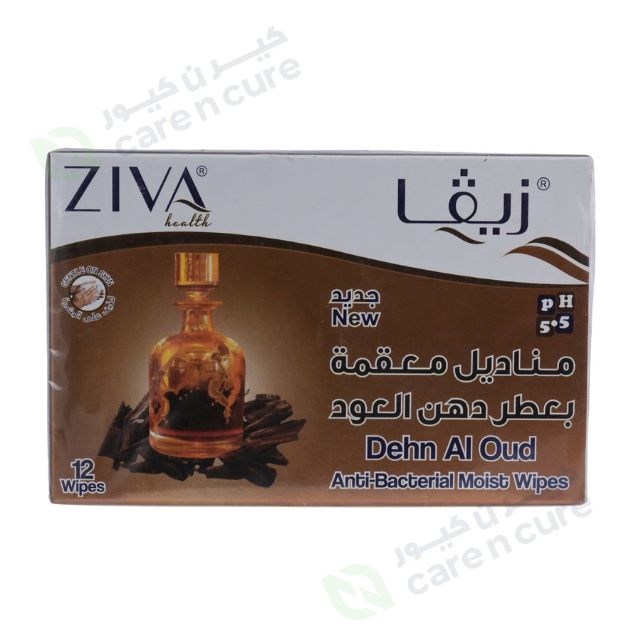 Ziva Anti Bacterial Oud Wipes 12 Pieces