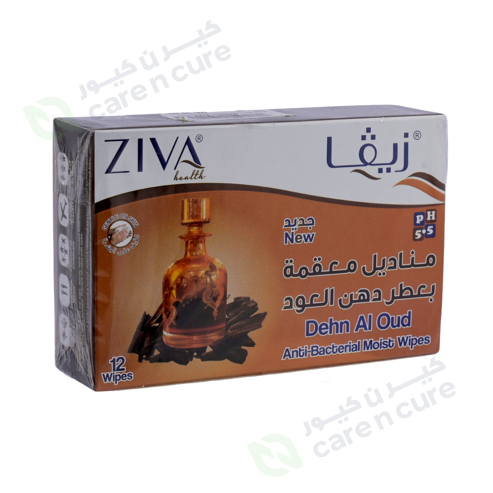 Ziva Anti Bacterial Oud Wipes 12 Pieces