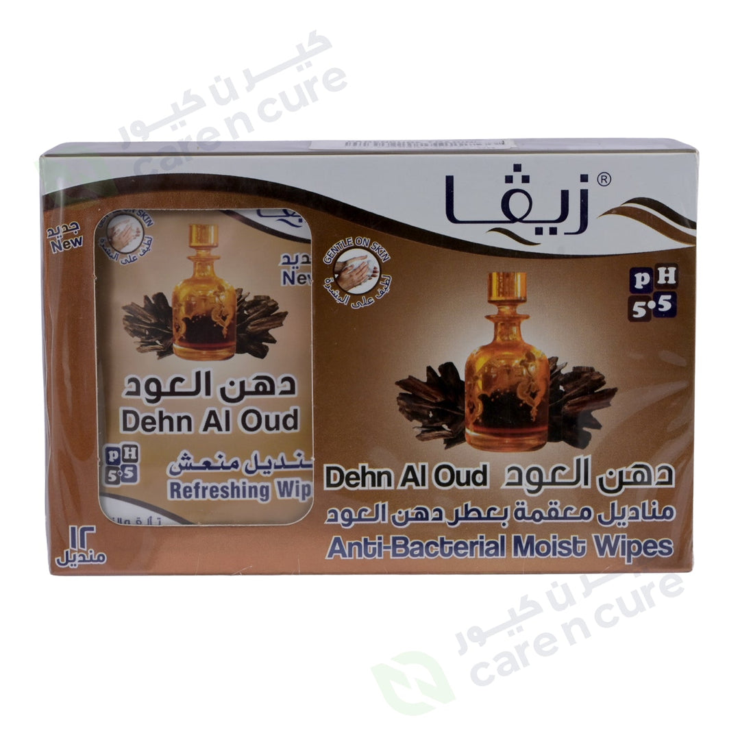 Ziva Anti Bacterial Oud Wipes 12 Pieces
