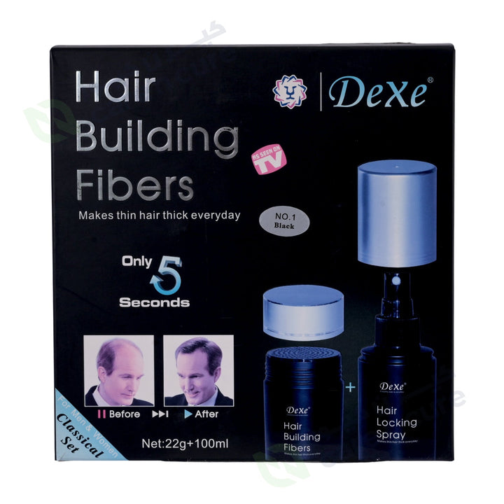 Dexe Hair Building Fibers 22 g + Hair Locking Spray 100 ml