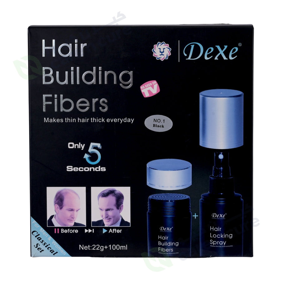 Dexe Hair Building Fibers 22 g + Hair Locking Spray 100 ml