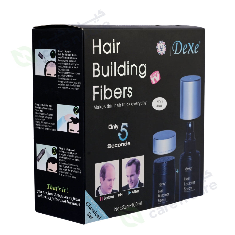 Dexe Hair Building Fibers 22 g + Hair Locking Spray 100 ml