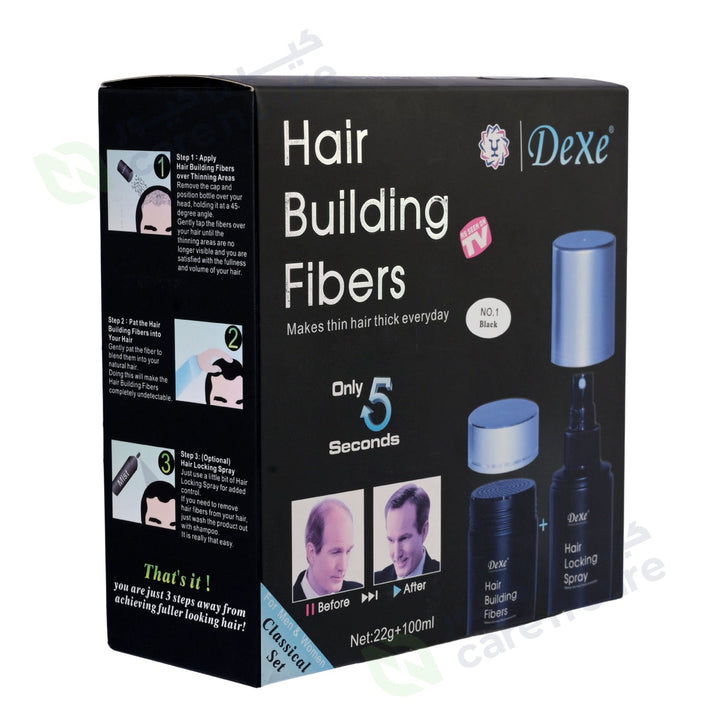 Dexe Hair Building Fibers 22 g + Hair Locking Spray 100 ml