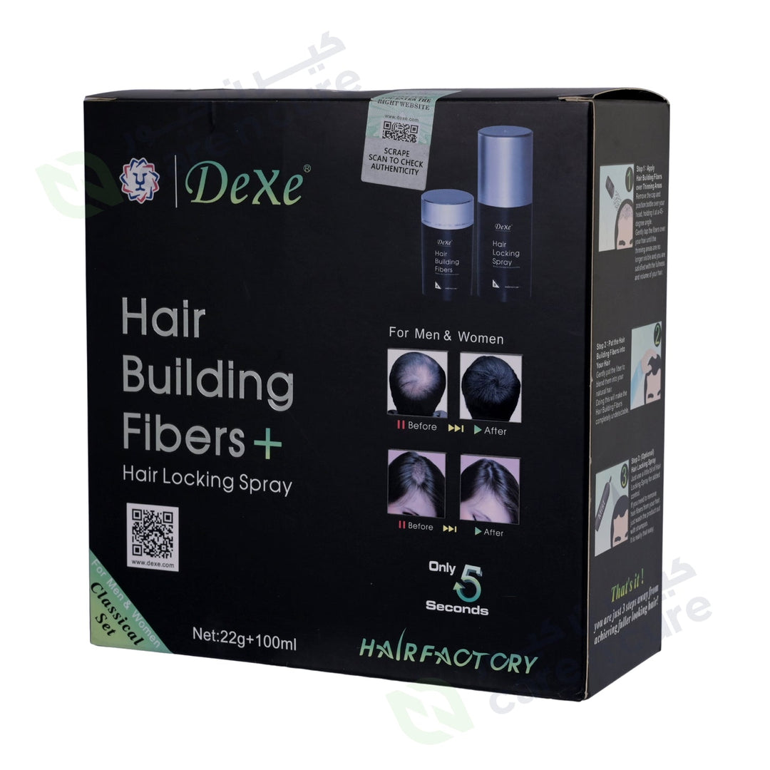 Dexe Hair Building Fibers 22 g + Hair Locking Spray 100 ml