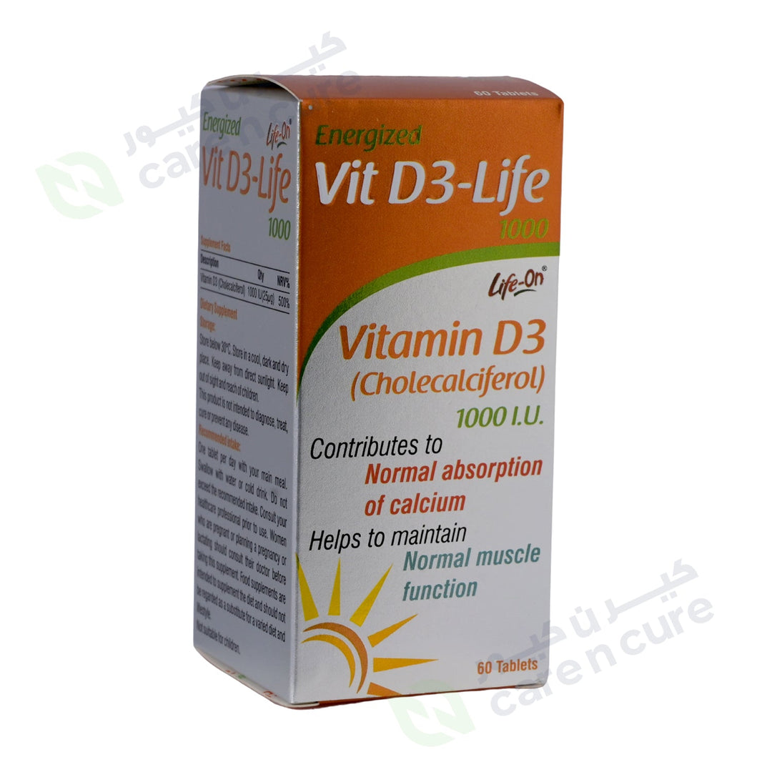 Buy Life On Vit D3 1000iu 60 Pieces Online at Best prices in Qatar ...