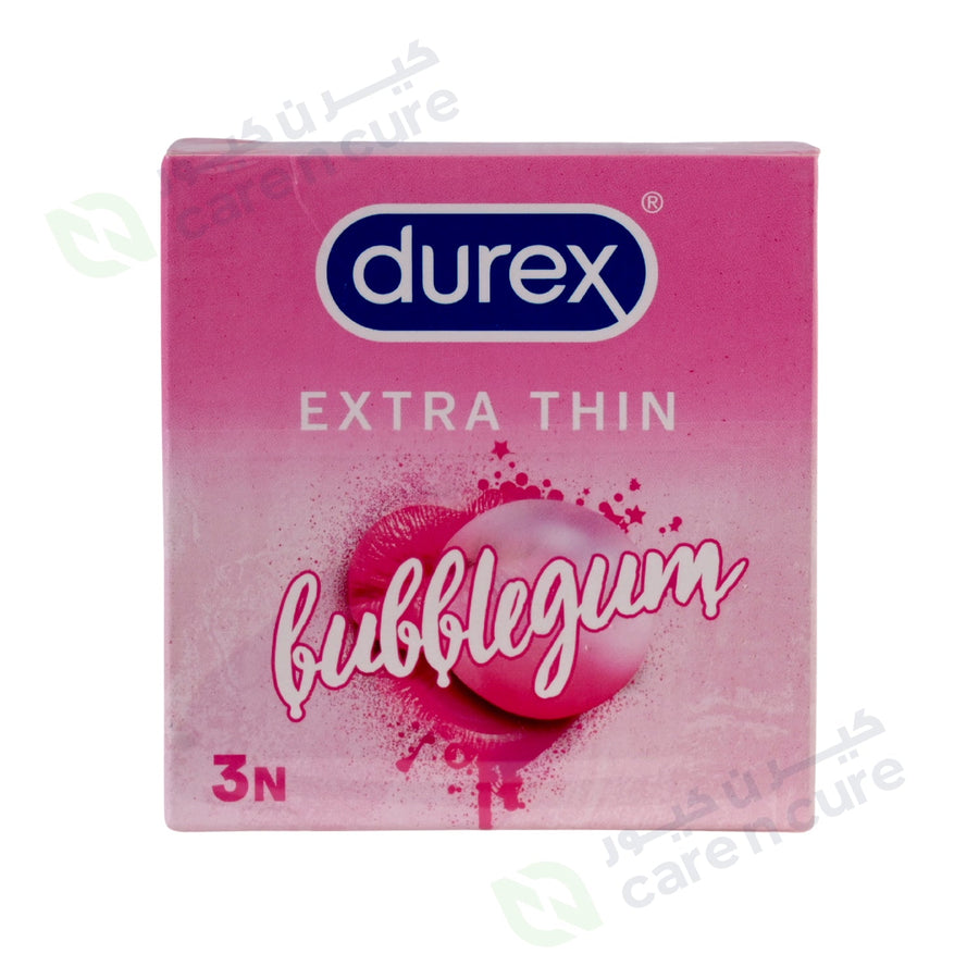 Durex Extra Thin Bubblegum Condoms 3 Pieces