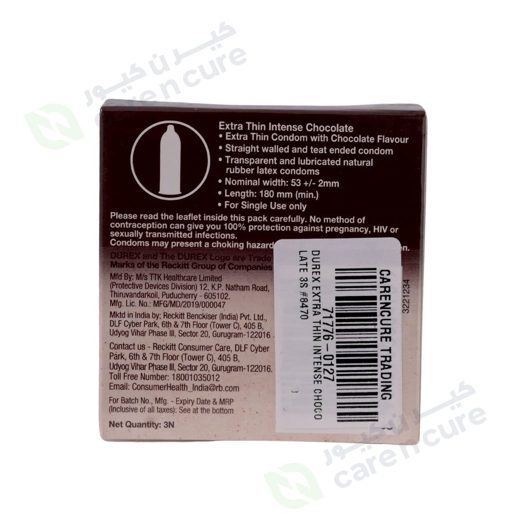 Durex Extra Thin Intense Chocolate 3 Pieces