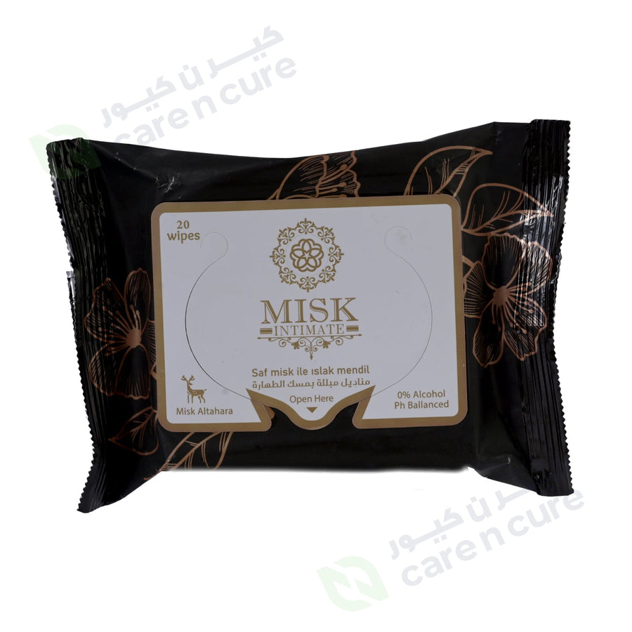 Misk Intimate Wipes 20 Pieces