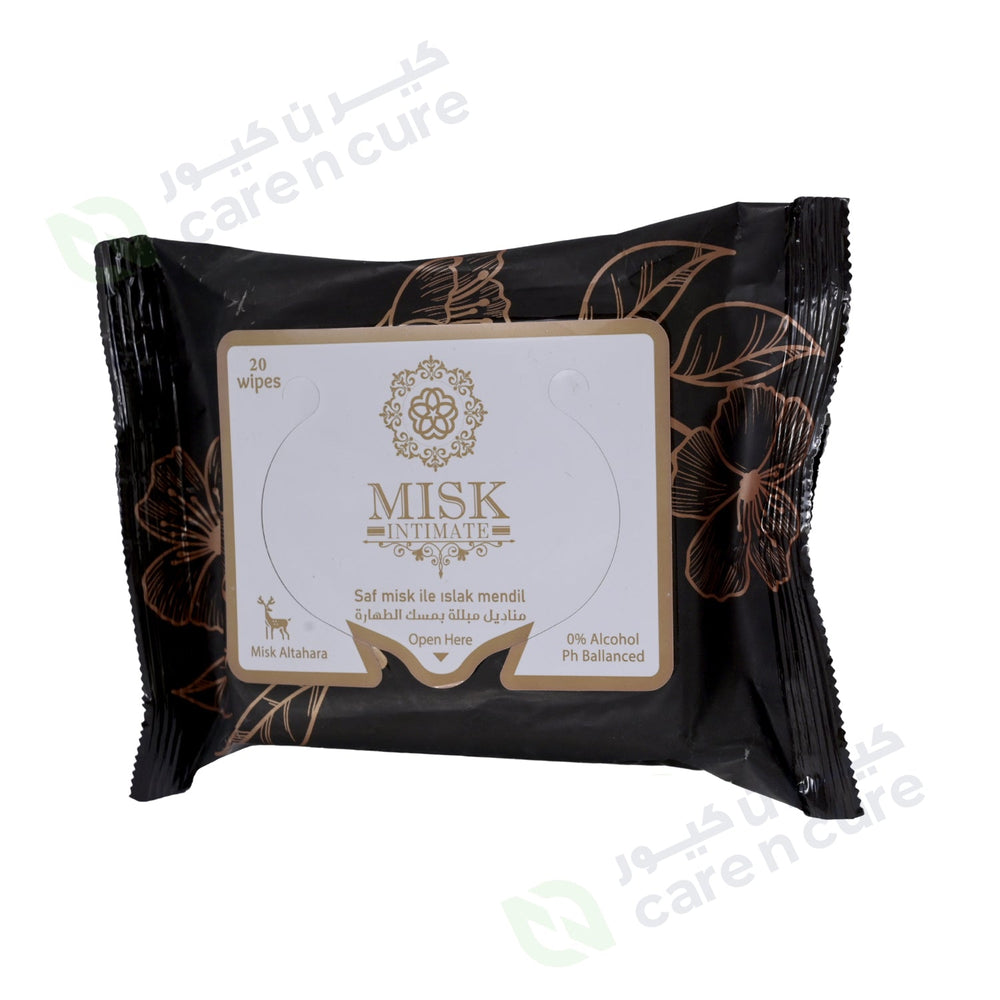 Misk Intimate Wipes 20 Pieces