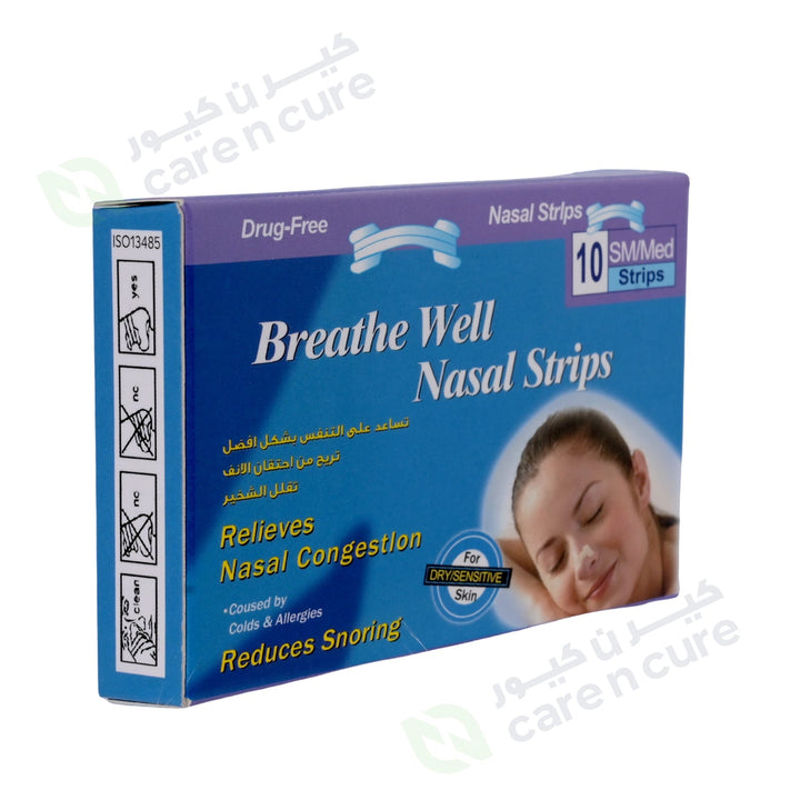 Breathe Well Nasal Strips 10 Pieces Small/Medium