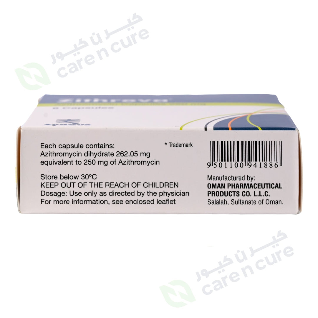 Zithrova 250 mg Capsule 6 Pieces
