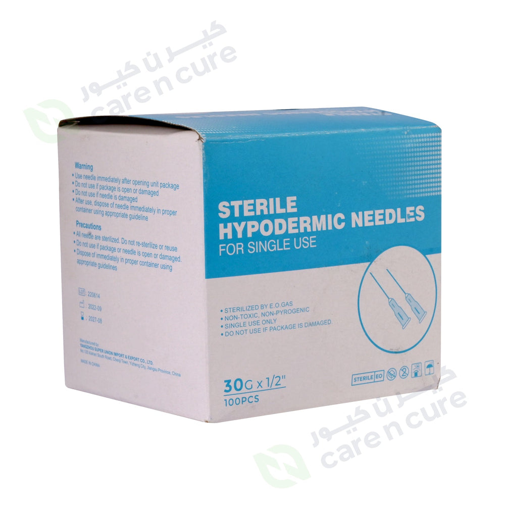 Sterile Hypodermic Needles 30 g 100 Pieces