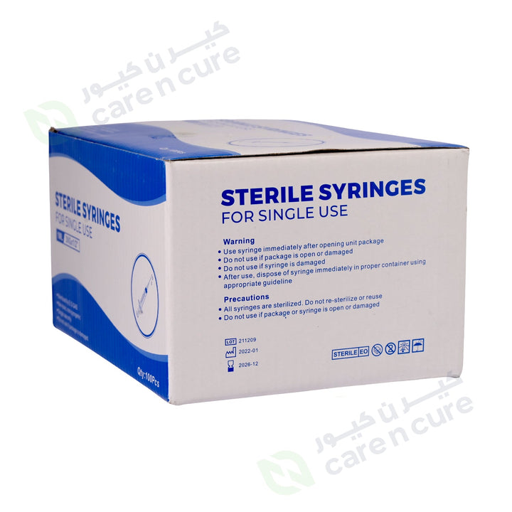 Sterile Syringe Dispossable 1 ml 100 Pieces