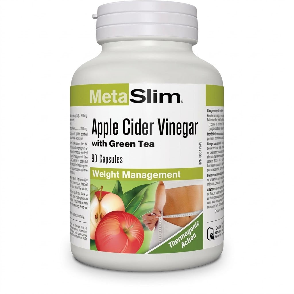 Webber Naturals Metaslim Apple Cider Vinegar With Green Tea Capsules 90 Pieces
