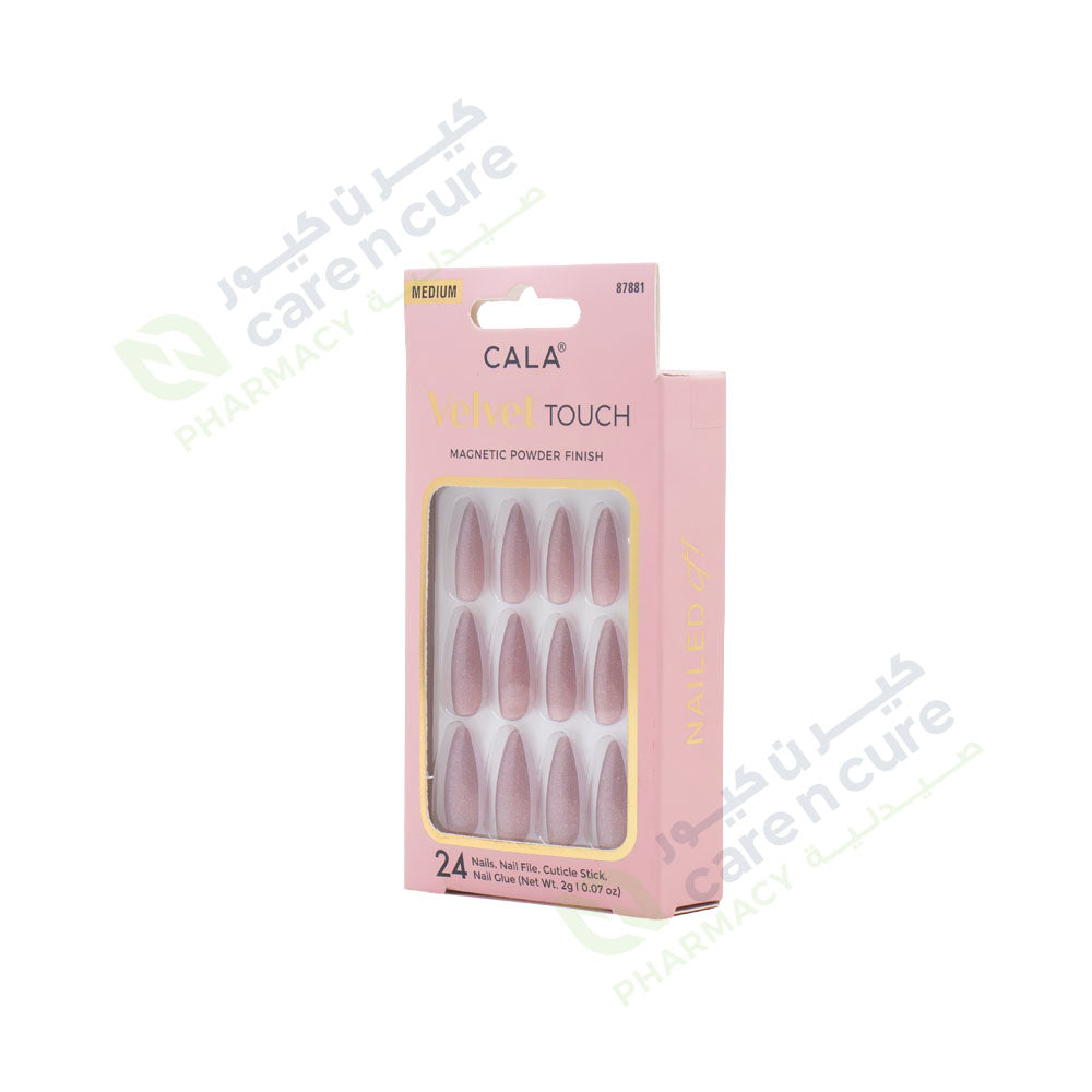 Cala Velvet Med Almond Nail Kit Mauve Cateye 24 Pieces Cala Velvet Med Almond Nail Kit Mauve Cateye 24 Pieces