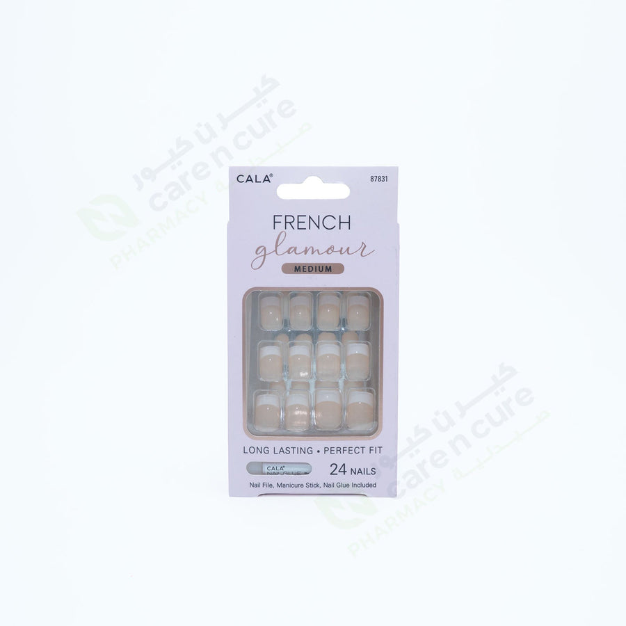 Cala French Glamour Nail Kit 24 Pieces (M) 