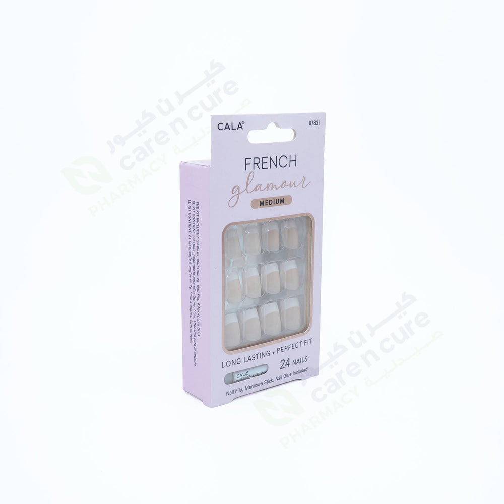 Cala French Glamour Nail Kit 24 Pieces (M) 