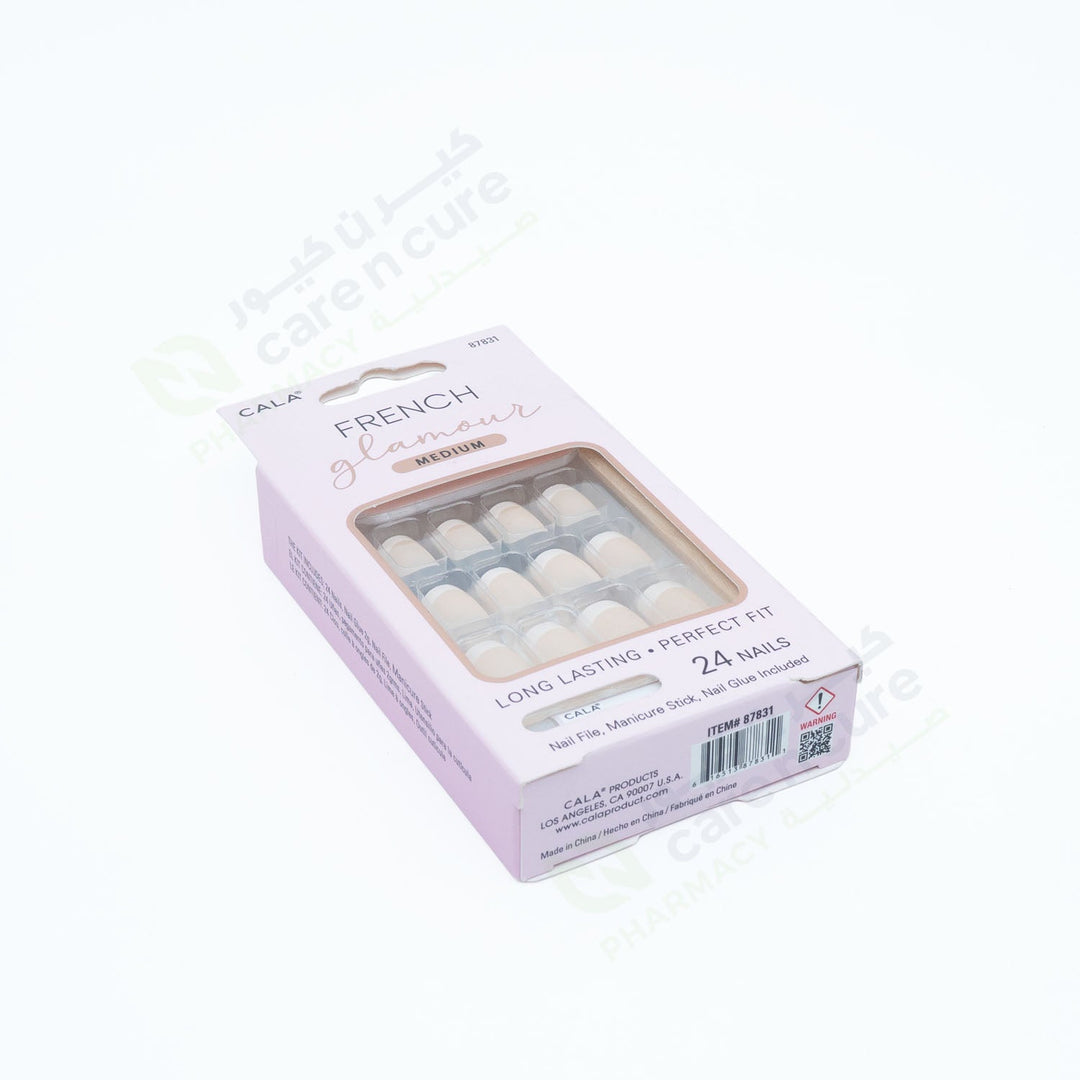 Cala French Glamour Nail Kit 24 Pieces (M) 
