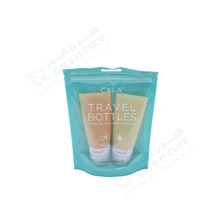 Cala Silicone Travel Bottles 2Pc (Coral) 