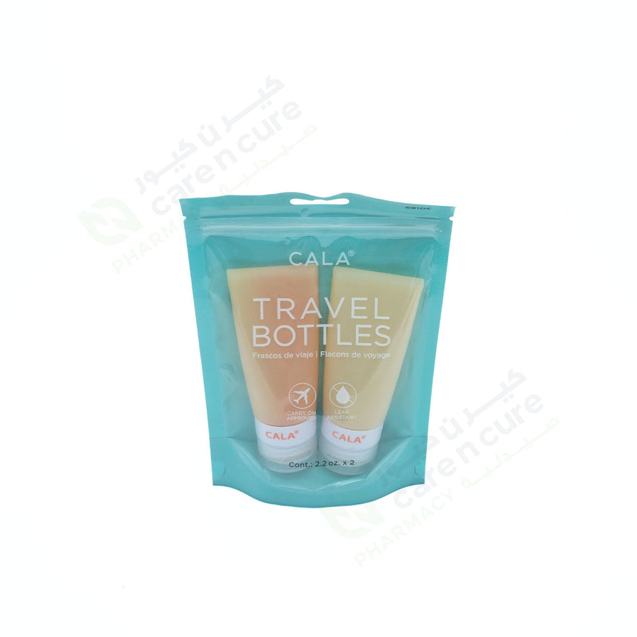 Cala Silicone Travel Bottles 2Pc (Coral) 