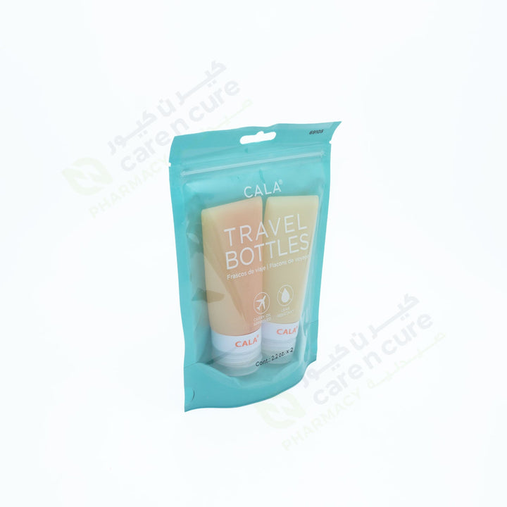 Cala Silicone Travel Bottles 2Pc (Coral) 