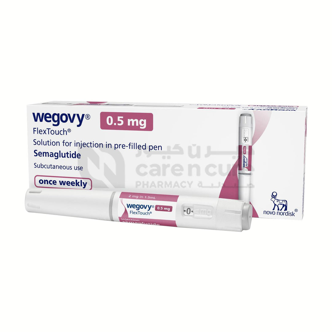 Wegovy 0.5mg Solution For Injection In Pre-Filled Pen 1.5ml 1 Piece (Original Prescription Is Mandatory Upon Delivery) Wegovy 0.5mg Solution For Injection In Pre-Filled Pen 1.5ml 1 Piece (Original Prescription Is Mandatory Upon Delivery)