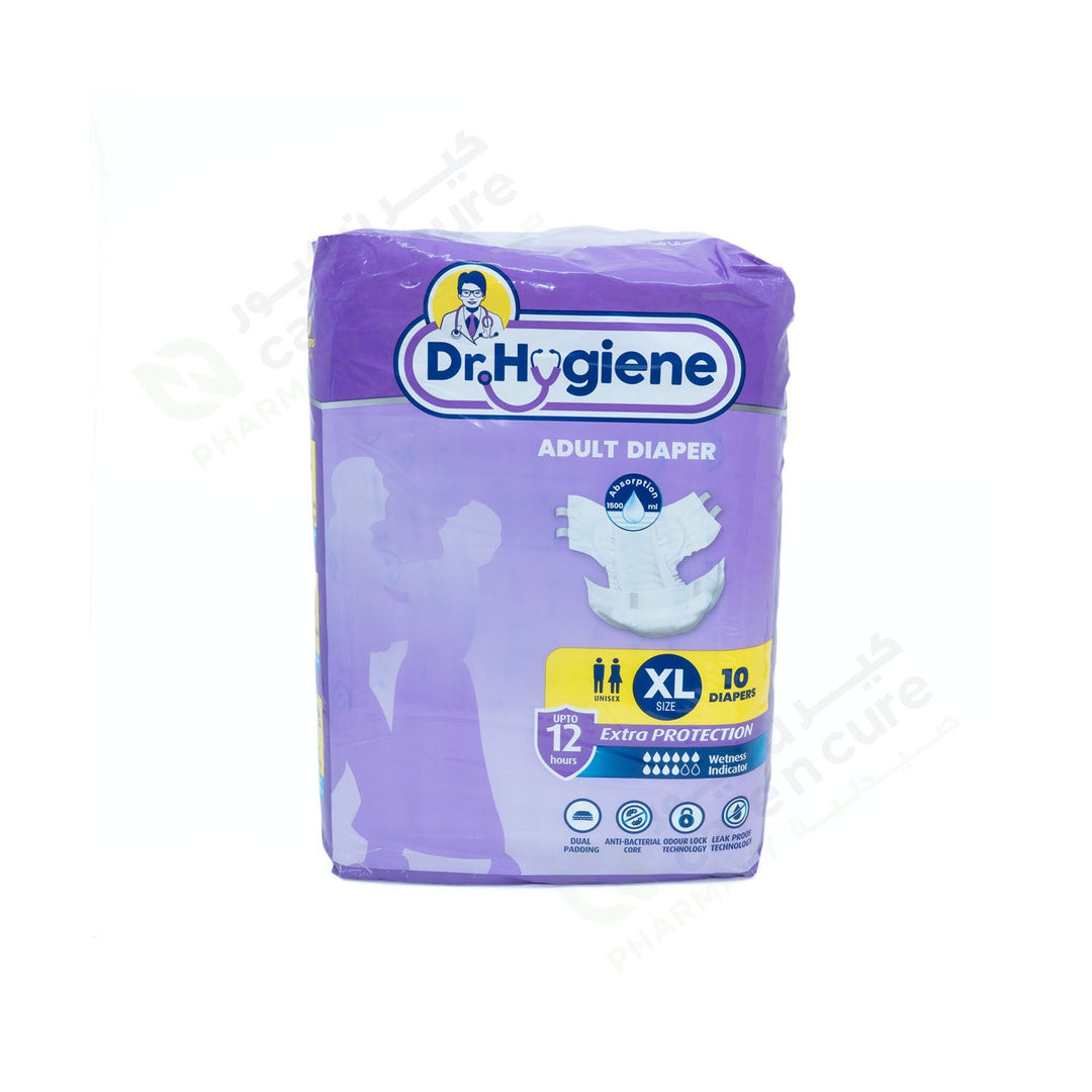 Dr. Hygiene Adult Diaper Xl 10 Pieces Dr. Hygiene Adult Diaper Xl 10 Pieces