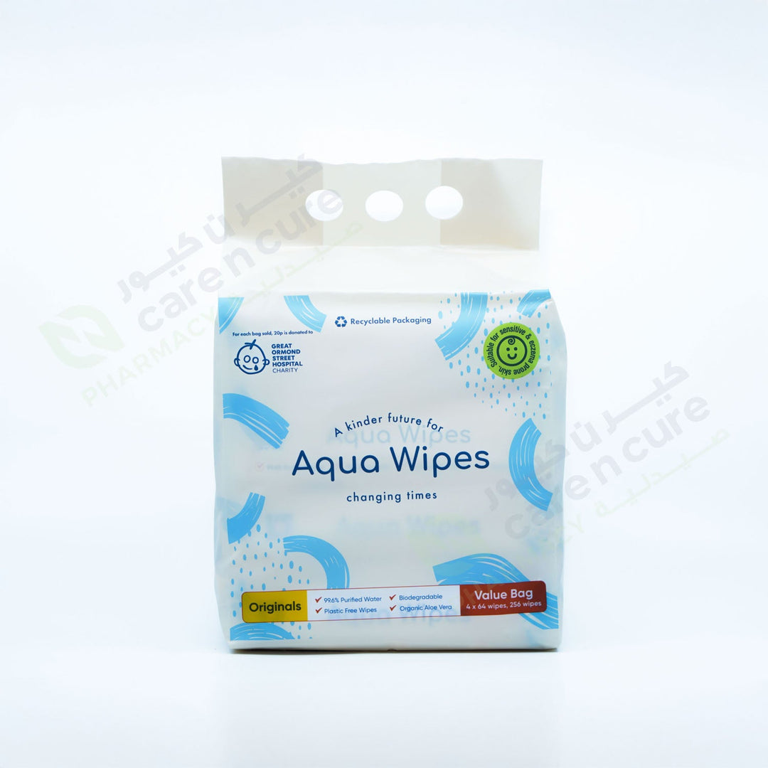 Aqua Wipes Originals Value Pack 4 X 64 Pieces Aqua Wipes Originals Value Pack 4 X 64 Pieces