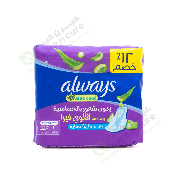 Always Maxi Thick With Aloe Vera 30 piece