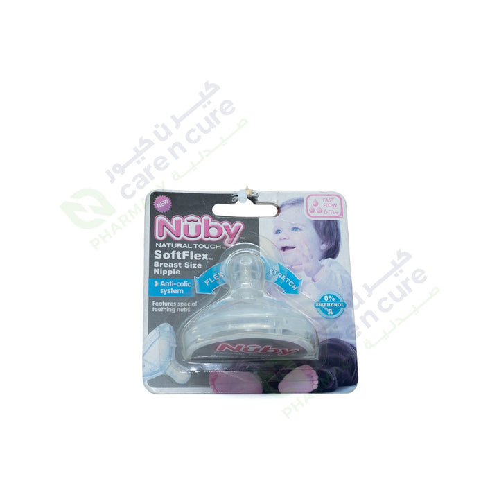 Nuby Nt. Breast Size Nipple Fast Flow 67622 - 2 Pieces Offer