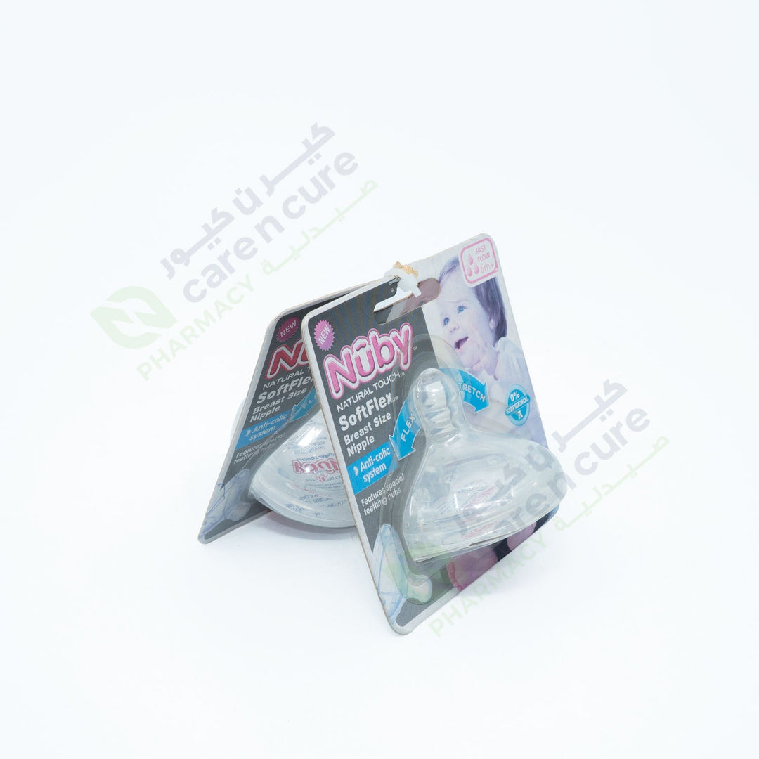 Nuby Nt. Breast Size Nipple Fast Flow 67622 - 2 Pieces Offer