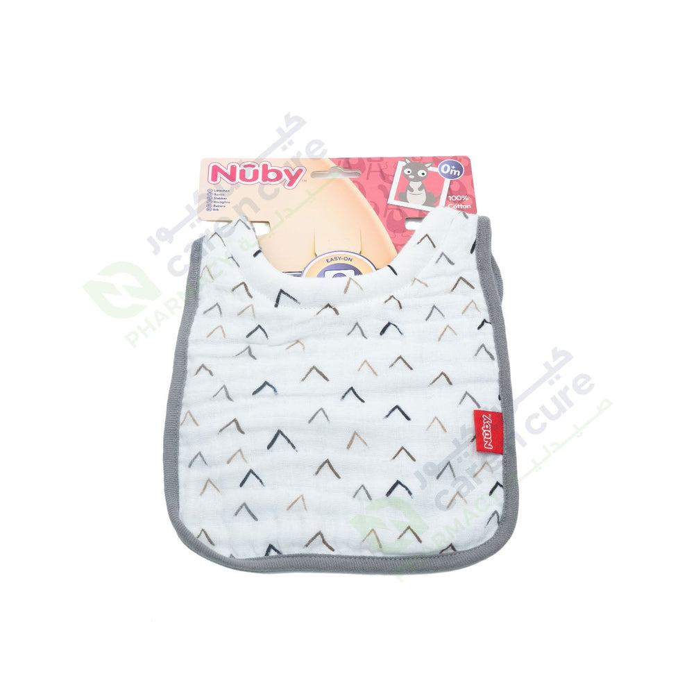 Nuby Bib Cotton With Padded Collar 
