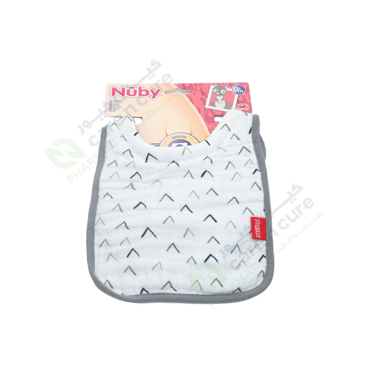 Nuby Bib Cotton With Padded Collar 