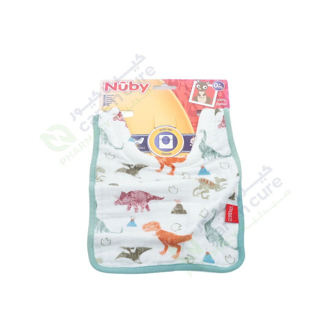 Nuby Bib Cotton With Padded Collar 