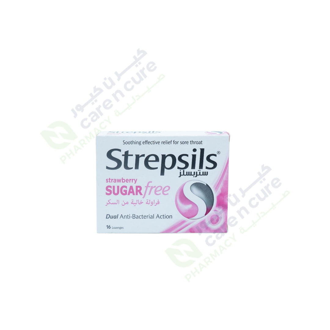 Strepsils Strawberry (Sugar Free) Loz 16 Pieces