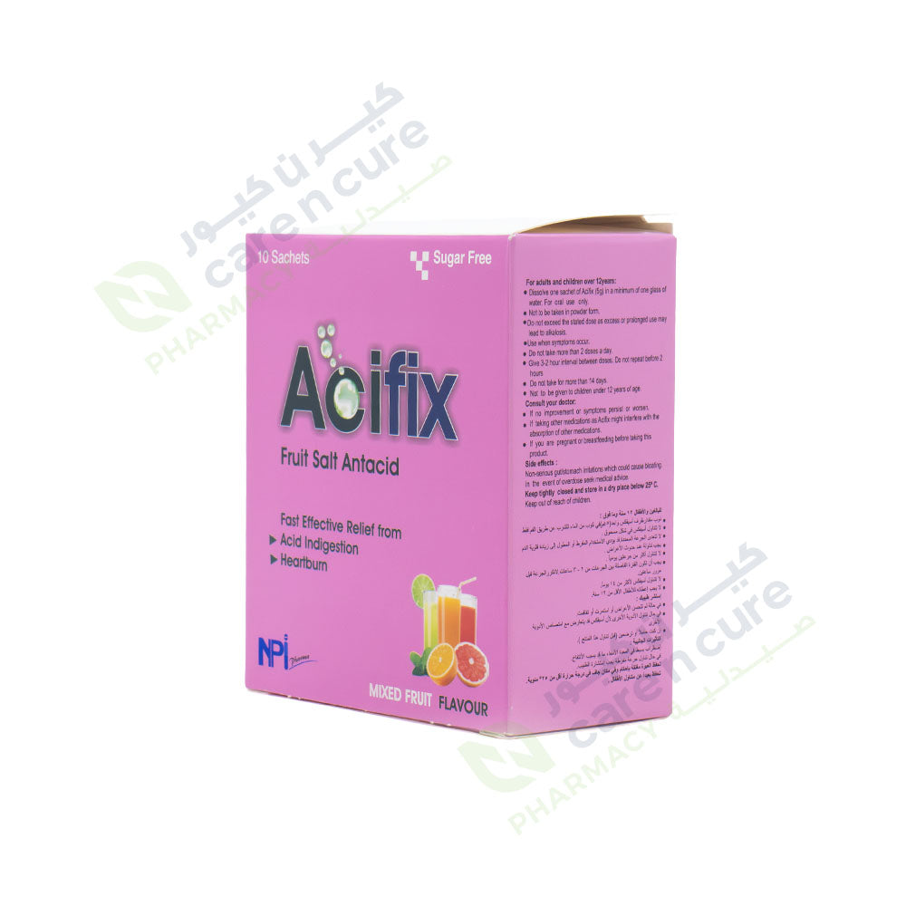 Acifix Fruit Salt Antacid Mixed Fruit 10 Pieces 