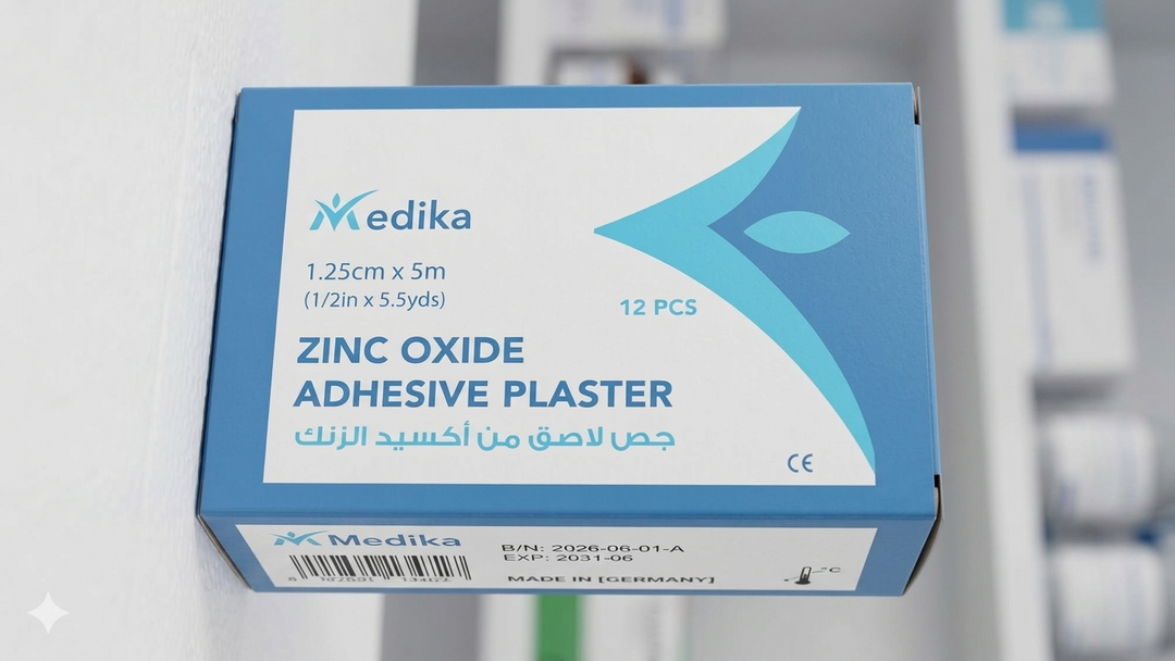 Medika Zinc Oxide Plaster 1.25 cm X 5 M With Cover