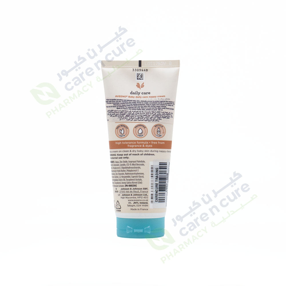 Aveeno Baby Dailycarenappy Cream For Sensitive Skin 100ml