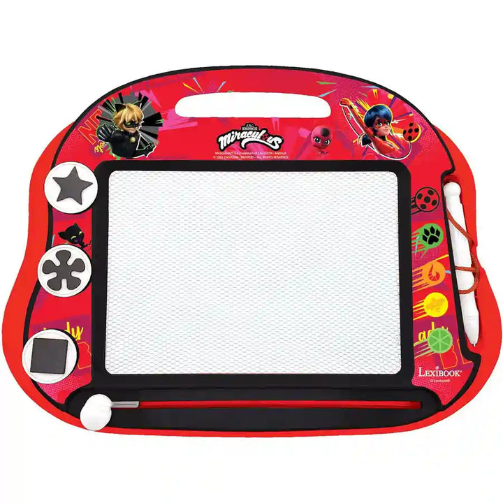 Lexibook - Miraculous Magnetic Multicolor Drawing Board A5 W/Accessories