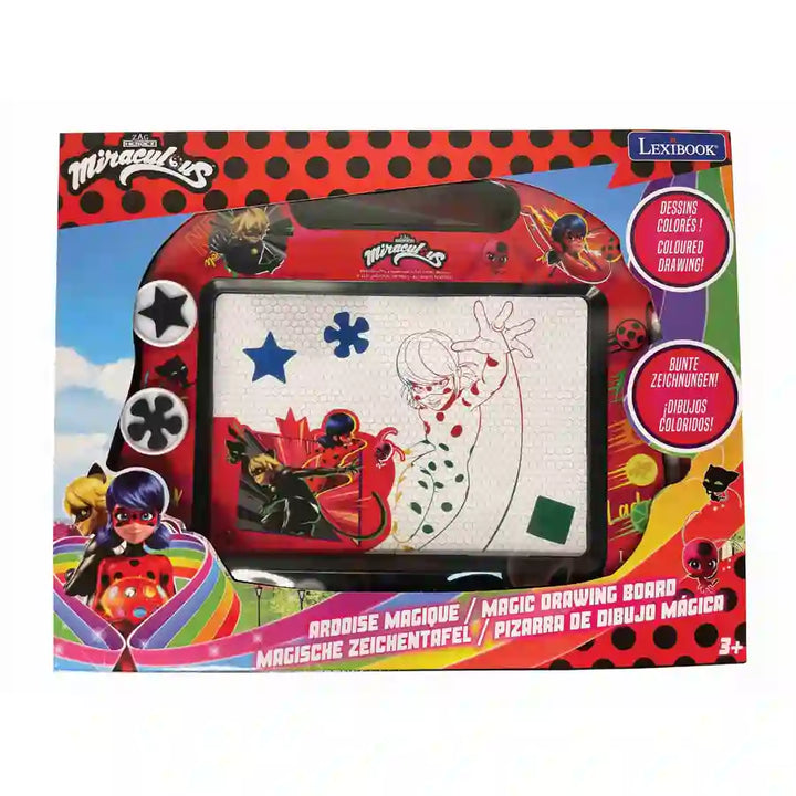 Lexibook - Miraculous Magnetic Multicolor Drawing Board A5 W/Accessories