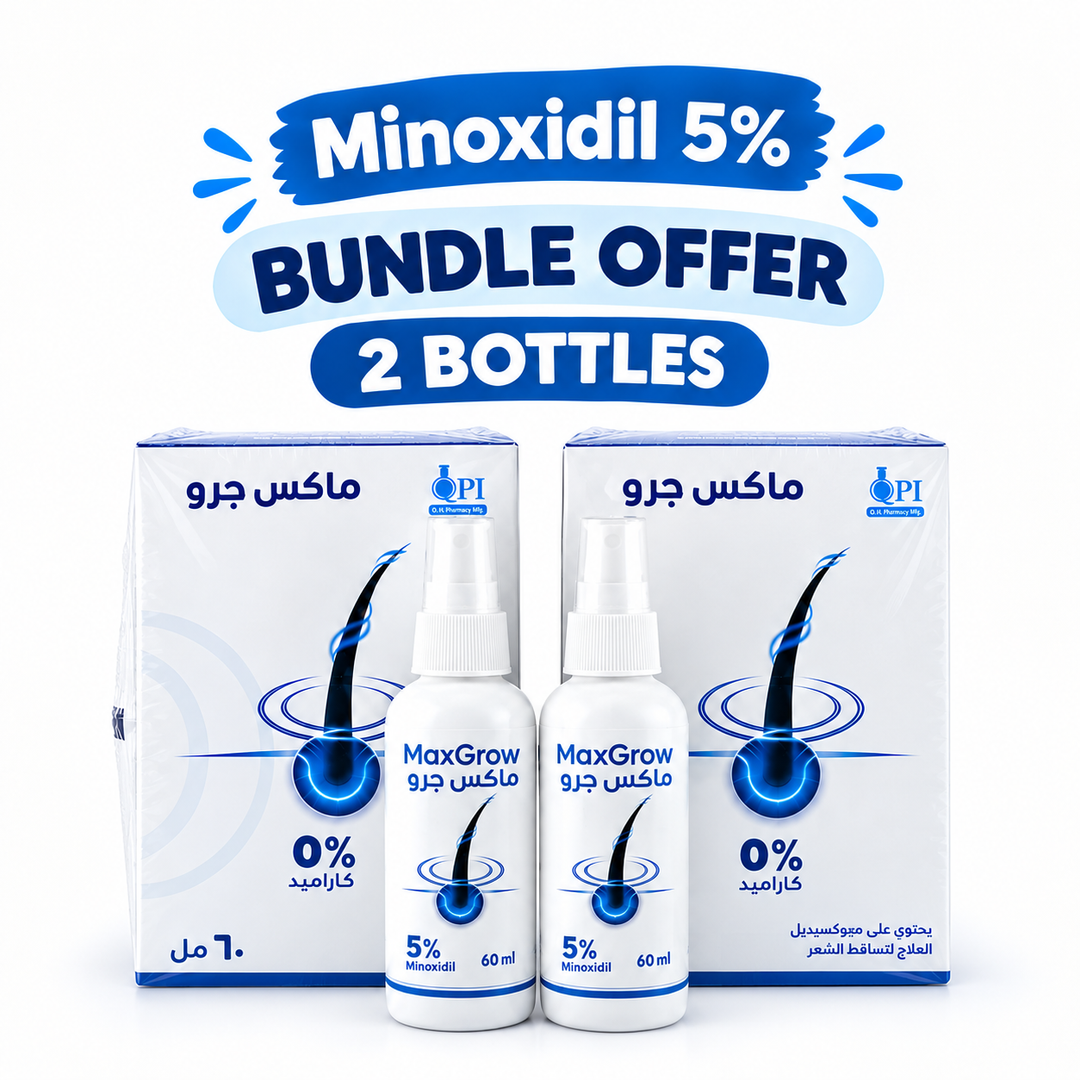 5% Minoxidil Topical Solution 60ml 2 Pieces Combo Offer