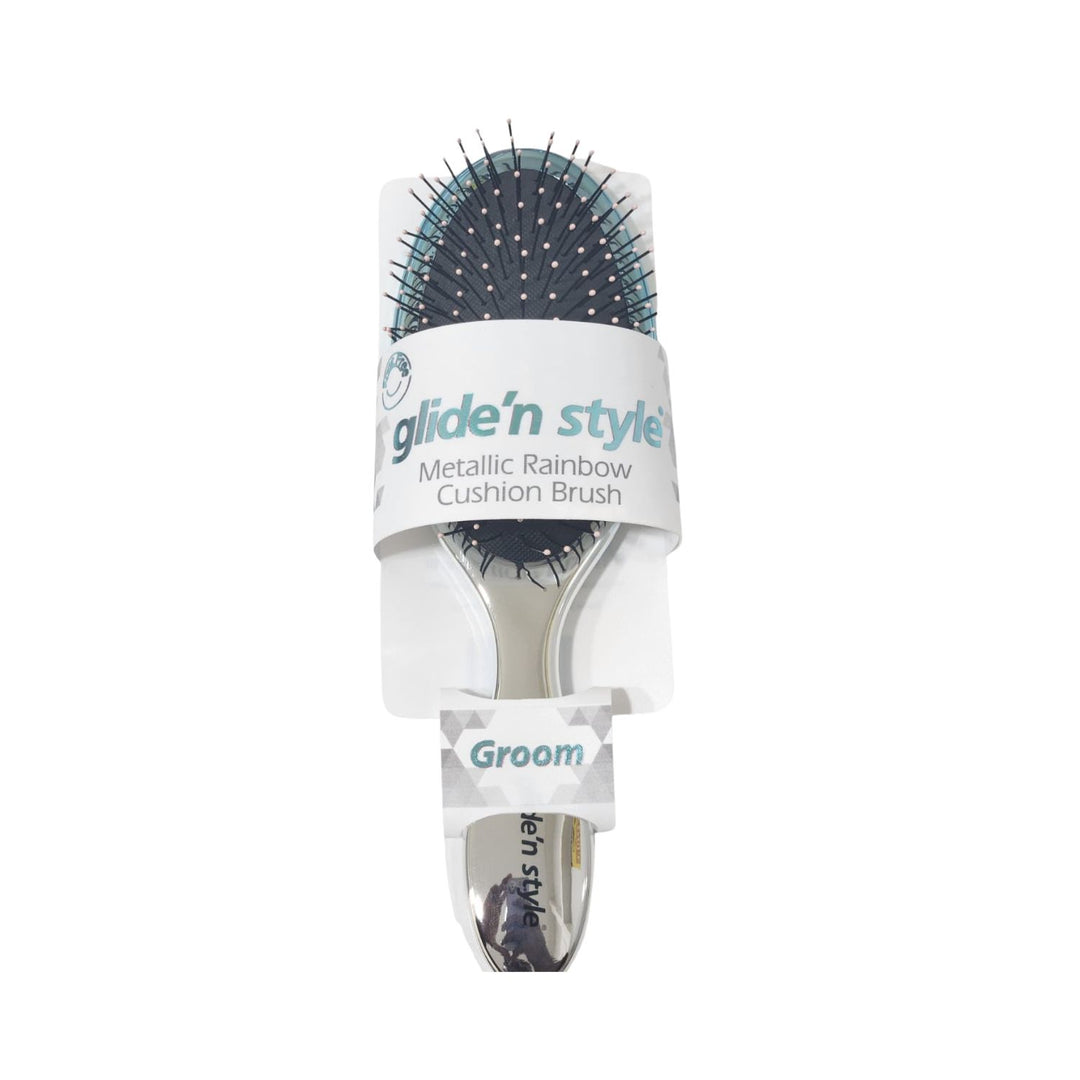 Glide N Style Metalic Rainbow Cushion Brush Gs-246 5