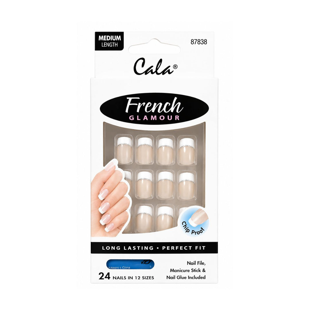 Cala French Glamour Nail Kit 24 Pieces (M) 87838