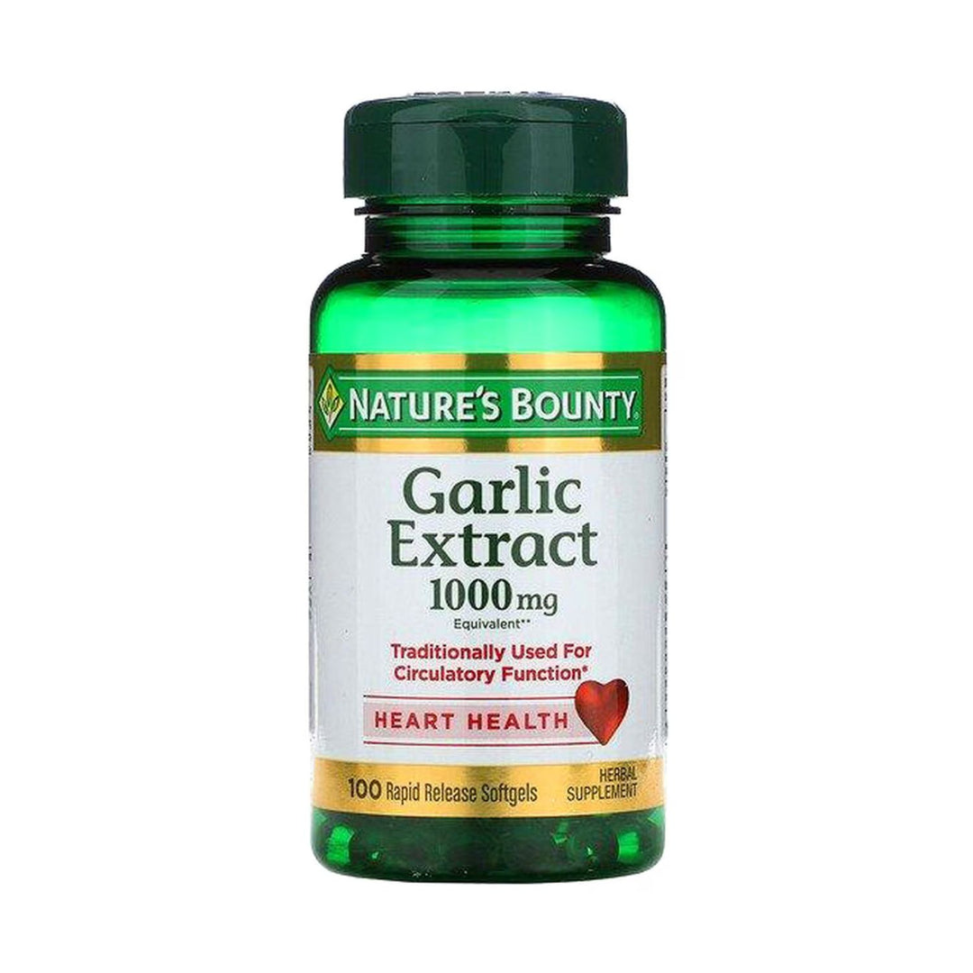 Natures Bounty Garlic Extract 1000Mg-100 Rapid Release Softgels