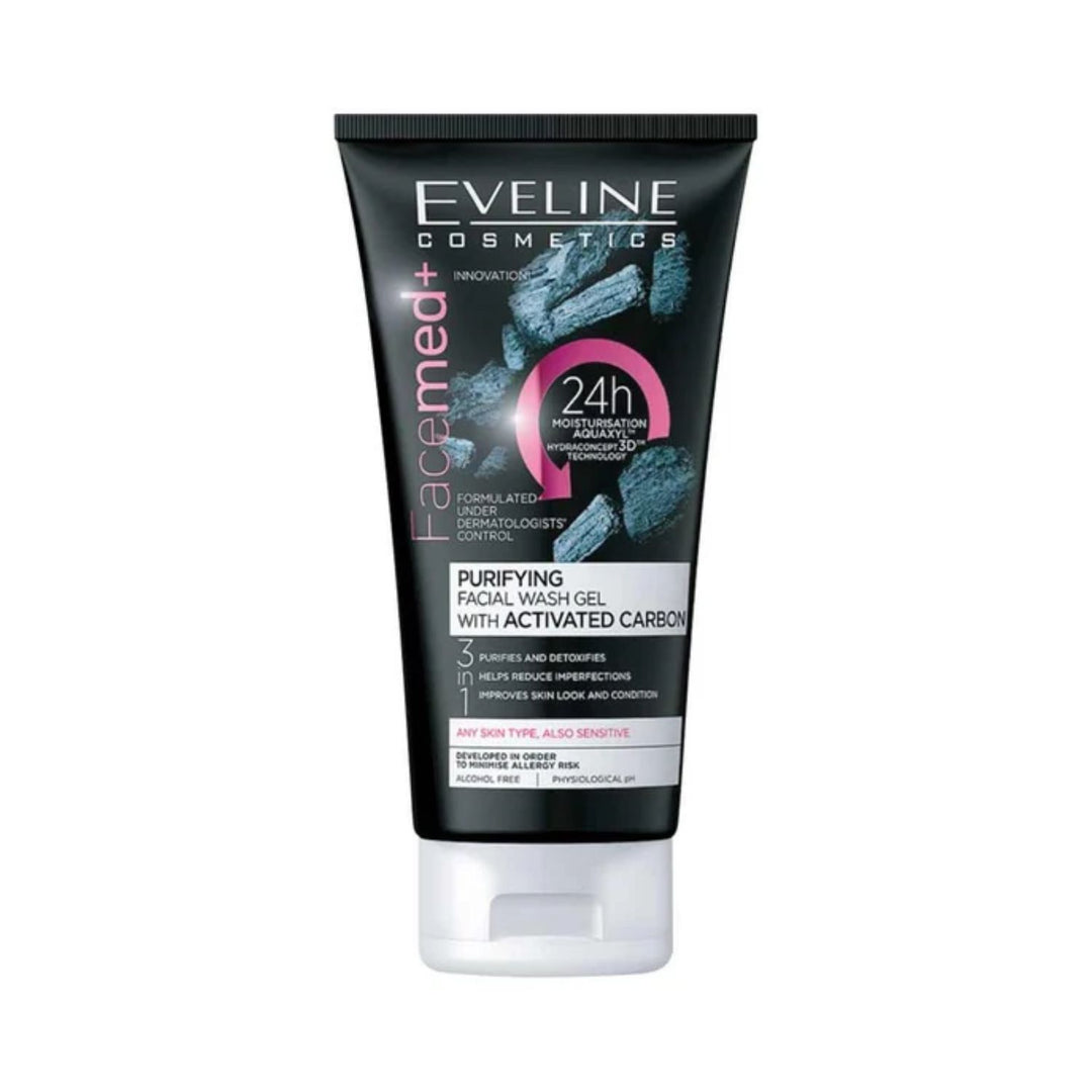 Eveline Facemed Facial Wash Gel With Activated Carbon 150ml