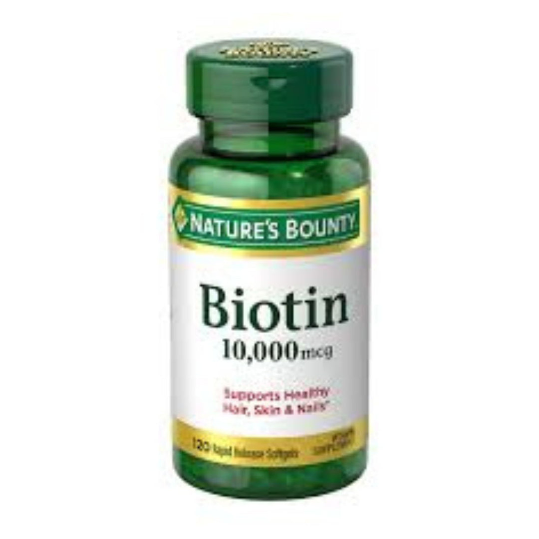 Nature's Bounty Biotin 10000 Mcg Softgels 120 Pieces