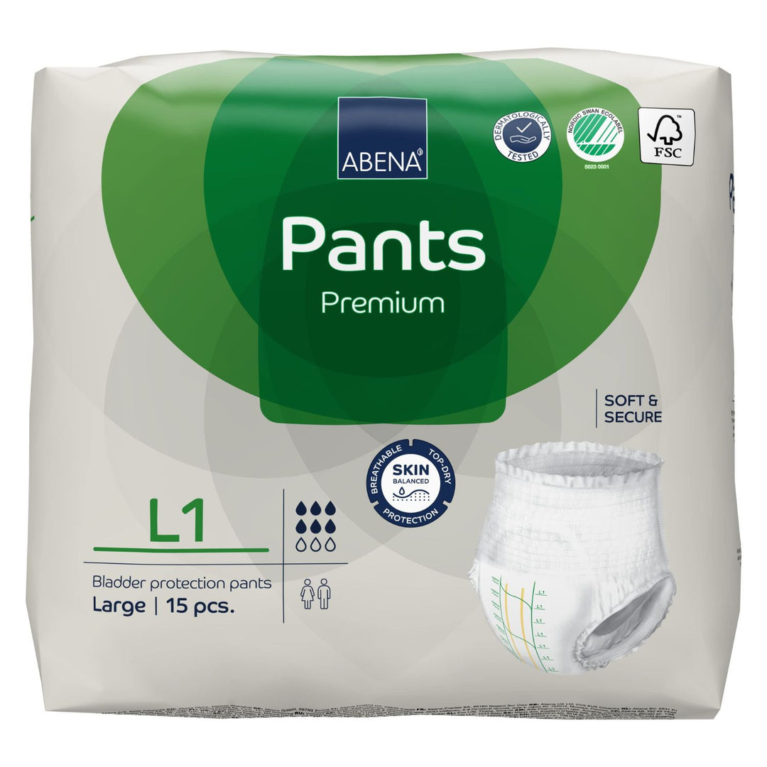 Abena Pants Premium L1 100-140 cm (Large) 15 Pieces