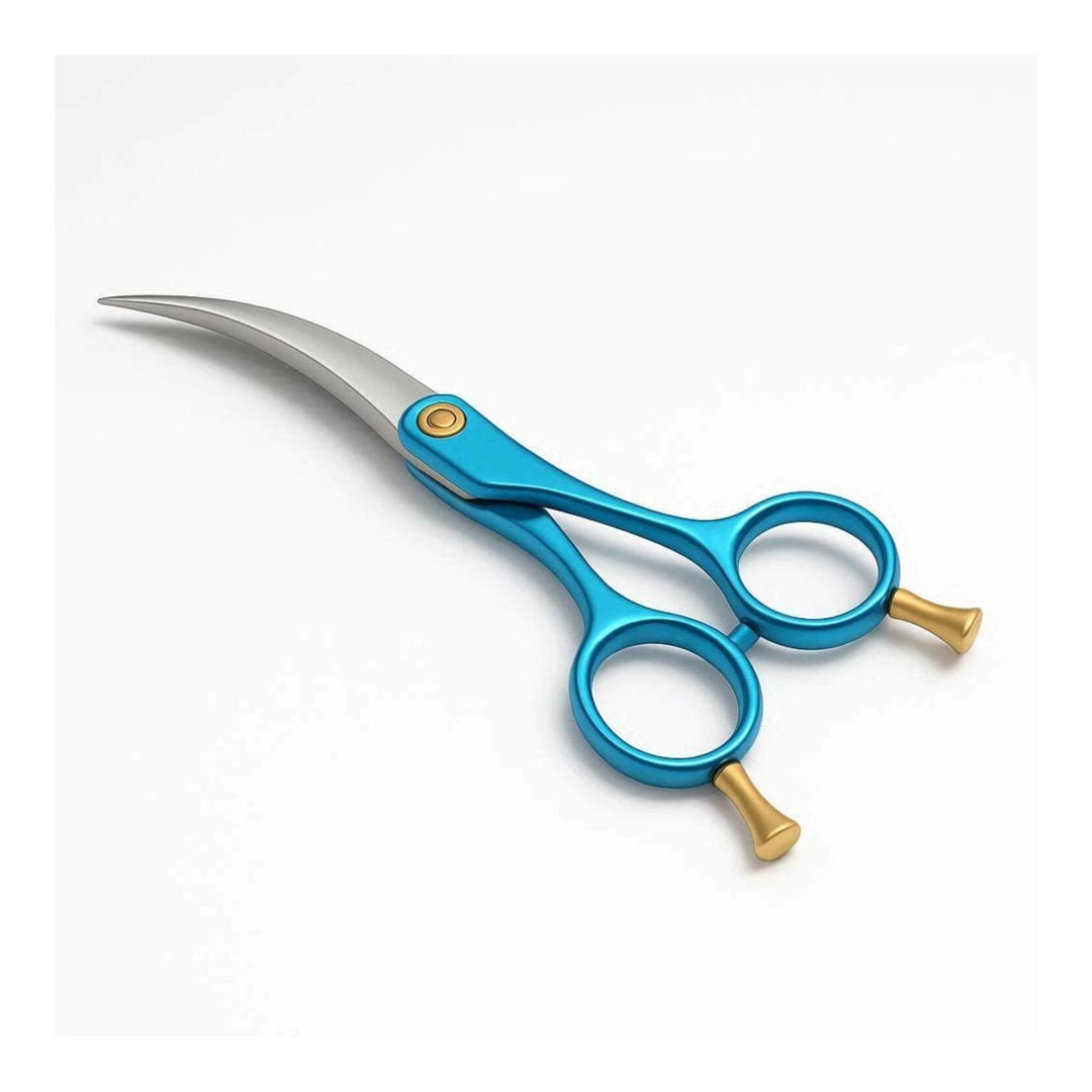 Nipples Scissors Plastic Curved Light Blue Colour