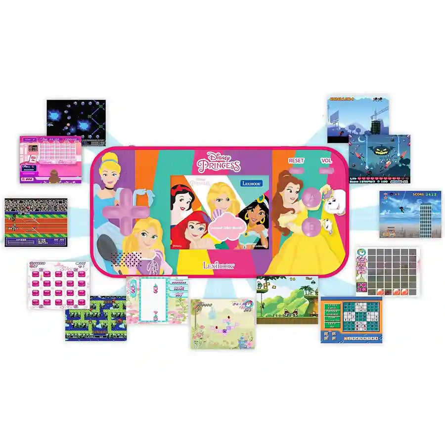 Lexibook - Princess Handheld Console Compact Cyber Arcade 2.5 Inch 150 Games